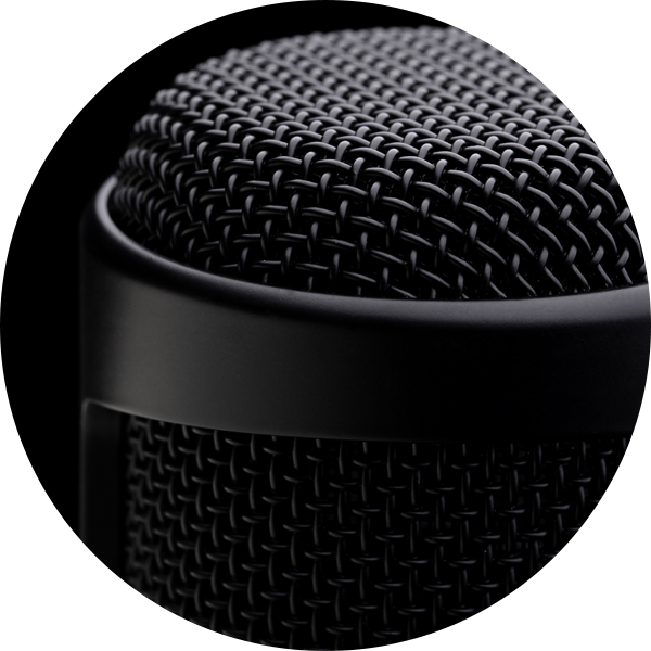 inset circle black mic